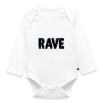 Rave - Baby Bio-Langarm-Body - Weiß - Vorne