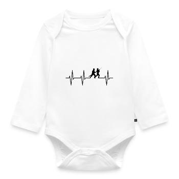fire Department - Organic Longsleeve Baby Bodysuit - white - Front