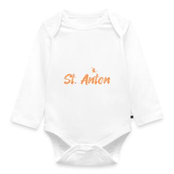St anton - Body Bébé bio manches longues - blanc - Devant