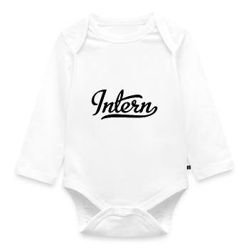 Intern - Organic Longsleeve Baby Bodysuit - white - Front