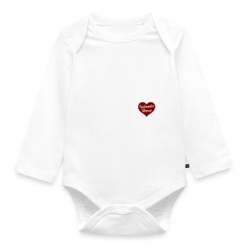 Islandpferd Tölt Herzschlag Geschenk Idee - Baby Bio-Langarm-Body - Weiß - Vorne