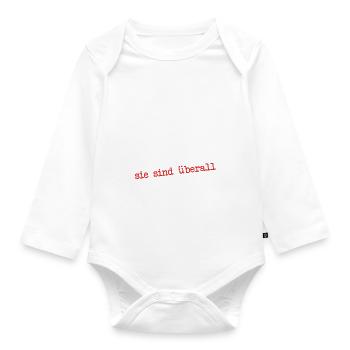Ich kann dumme Menschen sehen - Sie sind überall! - Baby Bio-Langarm-Body - Weiß - Vorne