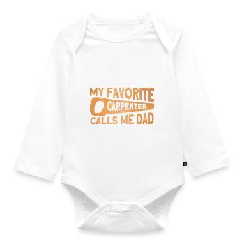 Bevorzugter Zimmermann Vater Zimmermann Vater - Baby Bio-Langarm-Body - Weiß - Vorne