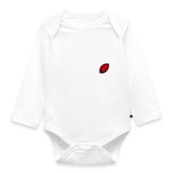 battement coeur rugby club supporter Lyon - Body Bébé bio manches longues - blanc - Devant