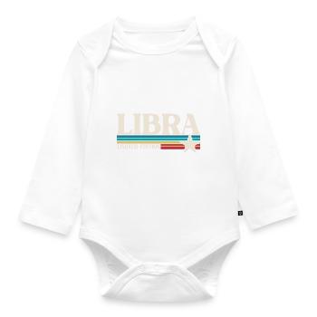 Zodiac sign Libra - Organic Longsleeve Baby Bodysuit - white - Front