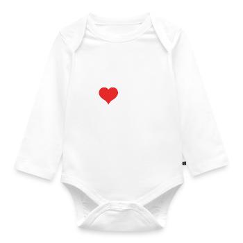 Ich liebe meine Lehrer - Baby Bio-Langarm-Body - Weiß - Vorne