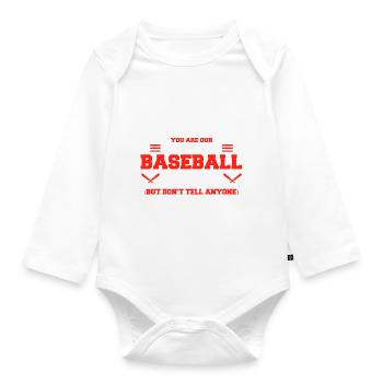 Sports Players Baseball Coaches Cadeau - Body Bébé bio manches longues - blanc - Devant