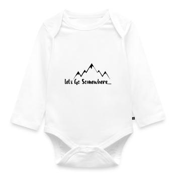let's go somewhere - Baby Bio-Langarm-Body - Weiß - Vorne