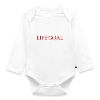 Life Goal, Save All The Animals 3 - Organic Longsleeve Baby Bodysuit - white - Front