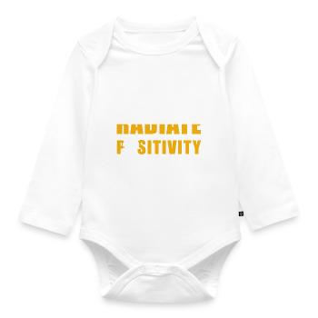 Radiate Positivity - Baby Bio-Langarm-Body - Weiß - Vorne