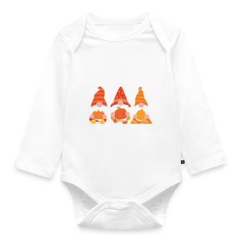 Halloween Dwarfs - Organic Longsleeve Baby Bodysuit - white - Front