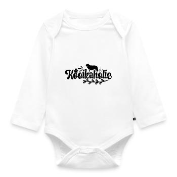 Kooikerhondje Kooiker Chien Kooikaholic - Body Bébé bio manches longues - blanc - Devant