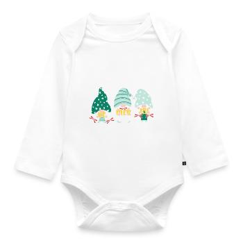 Noël Noël Gnomies - Body Bébé bio manches longues - blanc - Devant