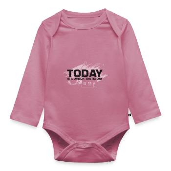 House Demolition and Renovation Design - Organic Longsleeve Baby Bodysuit - mauve - Front