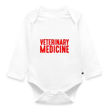 Veterinary Medicine Because People Are Gross 6 - Organic Longsleeve Baby Bodysuit - white - Front