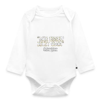 Oma Deutsch Lehrer Geschenk - Baby Bio-Langarm-Body - Weiß - Vorne