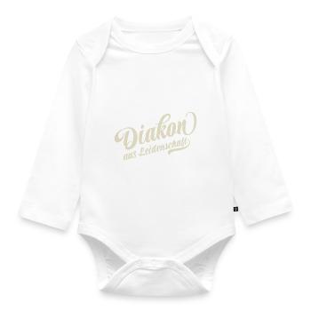 Diakon aus Leidenschaft - Motivation und Erfolg - Baby Bio-Langarm-Body - Weiß - Vorne