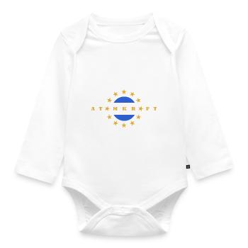 Atomkraft Ja Bitte - Pro Kernenergie in Europa - Baby Bio-Langarm-Body - Weiß - Vorne