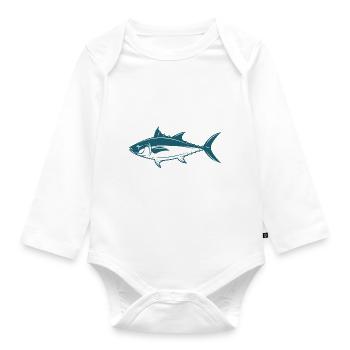 Meerestiere - Baby Bio-Langarm-Body - Weiß - Vorne