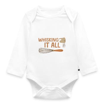 Whisking It All 4 - Organic Longsleeve Baby Bodysuit - white - Front