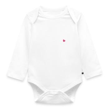 Einatmen Ausrasten - Baby Bio-Langarm-Body - Weiß - Vorne