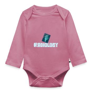 Radiology Squad Rad Tech Radiographer Technician - Organic Longsleeve Baby Bodysuit - mauve - Front