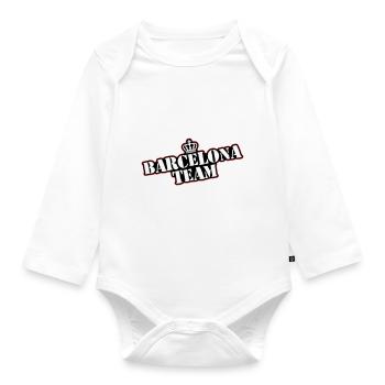 Barcelona Team - Organic Longsleeve Baby Bodysuit - white - Front