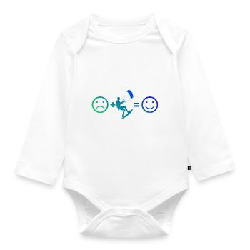 Kitesurfing Kite Kiting Women Men Kitesurf - Organic Longsleeve Baby Bodysuit - white - Front