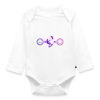 Kitesurfing Kitesurfing Kite Men Kiting - Organic Longsleeve Baby Bodysuit - white - Front