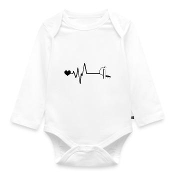 Fire Extinguisher Pulse Love Fire Brigade - Organic Longsleeve Baby Bodysuit - white - Front