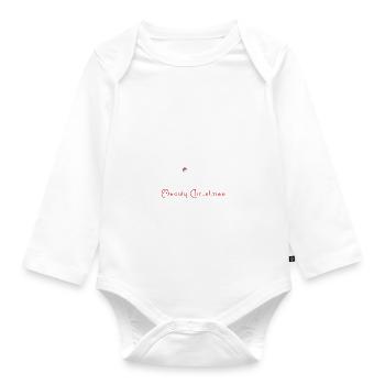 Funny Christmas Kitty - Miauige Weihnachtskatze mit - Baby Bio-Langarm-Body - Weiß - Vorne