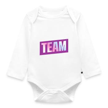 Team - Baby Bio-Langarm-Body - Weiß - Vorne