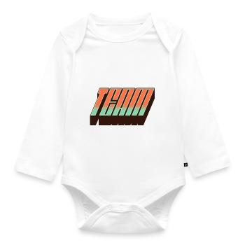 Team - Baby Bio-Langarm-Body - Weiß - Vorne