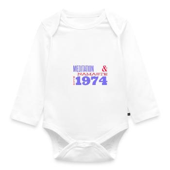 Namaste Soul seit 1974 - 51 Jahre Frieden - Baby Bio-Langarm-Body - Weiß - Vorne
