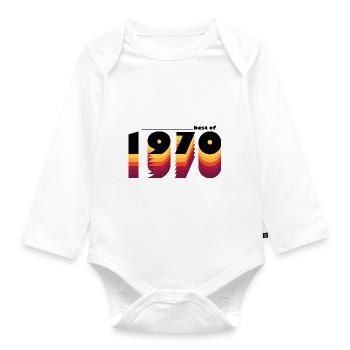 Best of 1970 - 55. Geburtstag Jahrgang 1970 Herren - Baby Bio-Langarm-Body - Weiß - Vorne