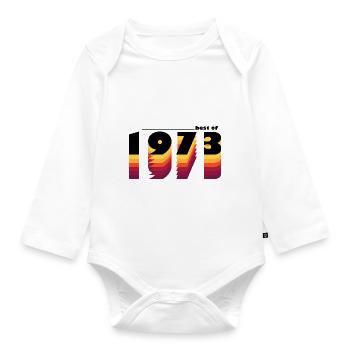 Vintage Bold Hommage à 1973 - Célébrer le 52ème - Body Bébé bio manches longues - blanc - Devant