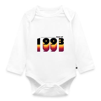 Vintage Bold Hommage à 1993 - Célébrer le 32ème - Body Bébé bio manches longues - blanc - Devant