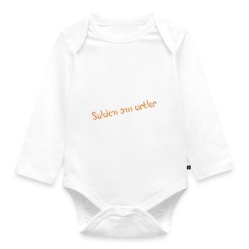 Sulden on the Ortler - Organic Longsleeve Baby Bodysuit - white - Front