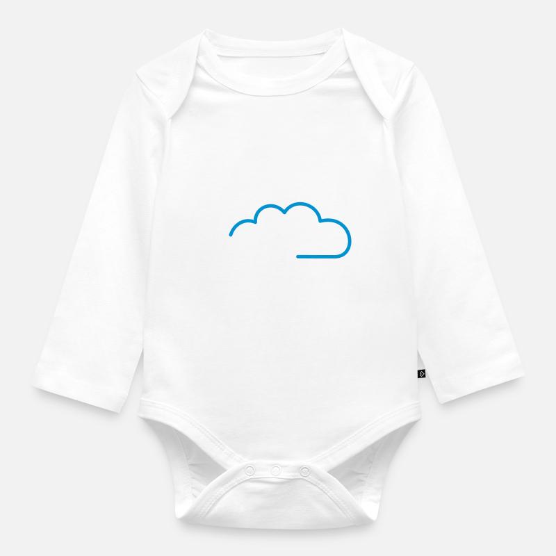 Nuage planeurs planeurs planeurs Pilot - Body Bébé bio manches longues - blanc