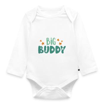 Father & Son | Parents gifts | Gifts Children - Organic Longsleeve Baby Bodysuit - white - Front