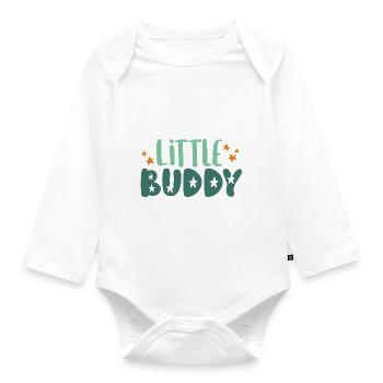 Father & Son | Parents gifts | Gifts Children - Organic Longsleeve Baby Bodysuit - white - Front