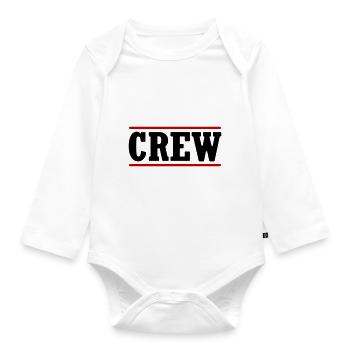 Crew stamps - Organic Longsleeve Baby Bodysuit - white - Front