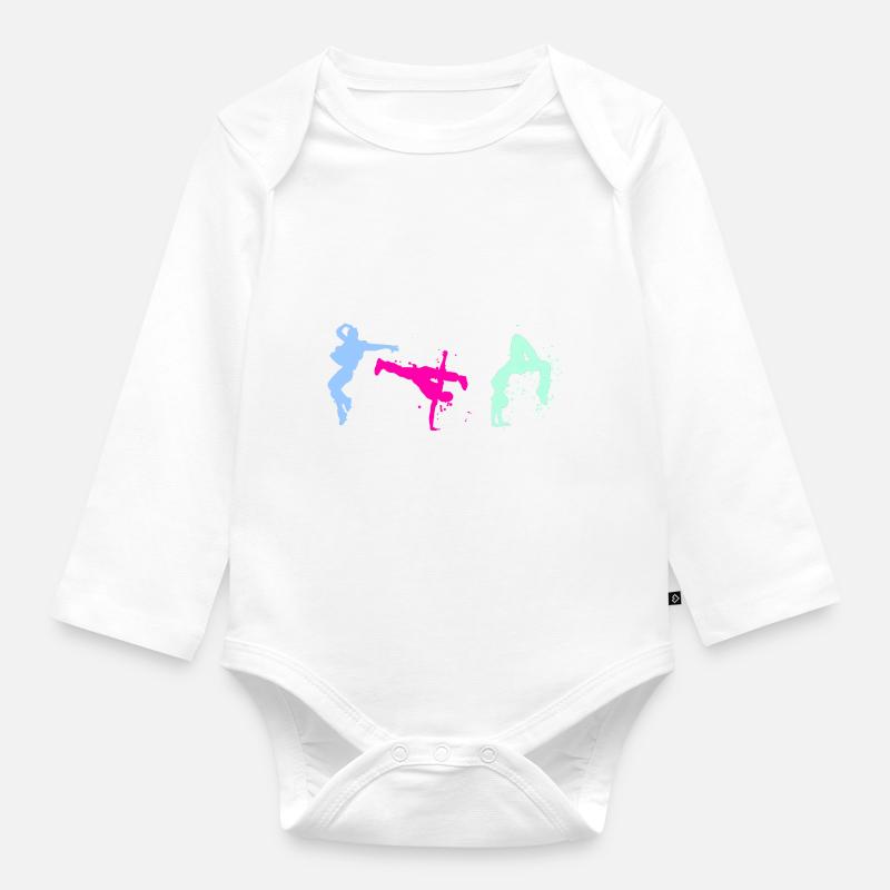 danseur, danse, illustration, danseur - Body Bébé bio manches longues - blanc