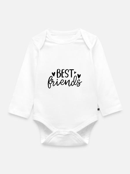 Best Friends - Baby Bio-Langarm-Body - Weiß