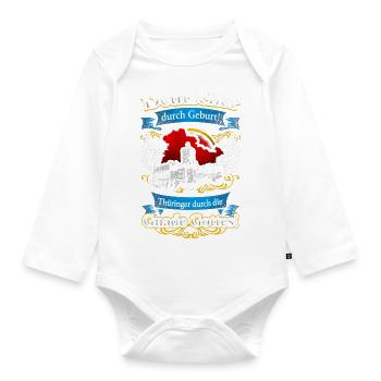 Stolzer Thüringer – Tradition in der Heimat - Baby Bio-Langarm-Body - Weiß - Vorne