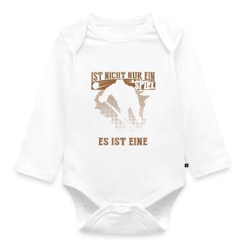 Eishockey - eine Lebenseinstellung - Baby Bio-Langarm-Body - Weiß - Vorne