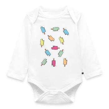 popsicle - Organic Longsleeve Baby Bodysuit - white - Front