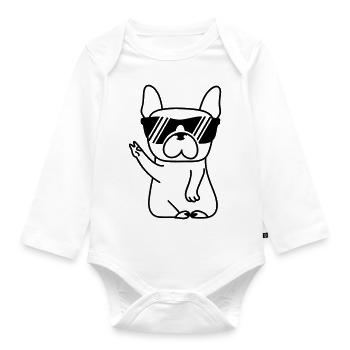 Bully cool - Body Bébé bio manches longues - blanc - Devant