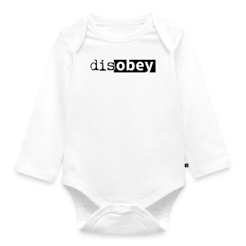 désobéir désobéir - Body Bébé bio manches longues - blanc - Devant