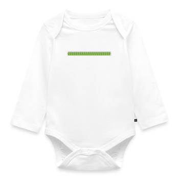 Führerschein loading 100% Auto Moped Prüfung Shirt - Baby Bio-Langarm-Body - Weiß - Vorne